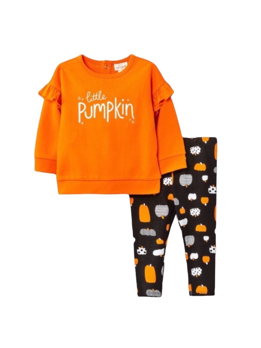 Cat & Jack Baby Girls 0-3 Months 2-Piece Little Pumpkin Outfit